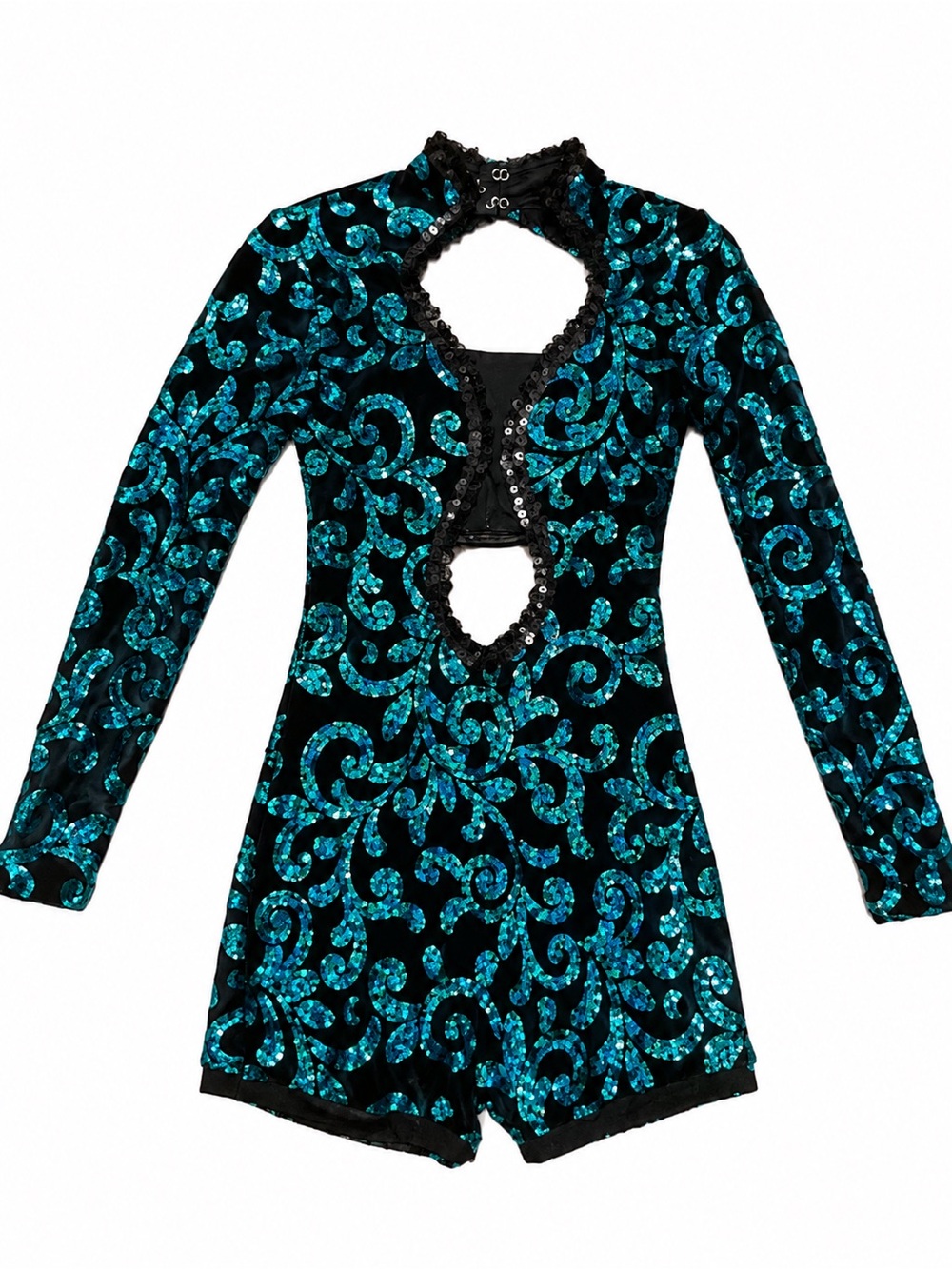 Double Platinum Performancewear Adult Small Sequin Dance Romper